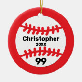 Honkbal Keramisch Ornament (Voorkant)
