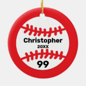 Honkbal Keramisch Ornament (Achterkant)
