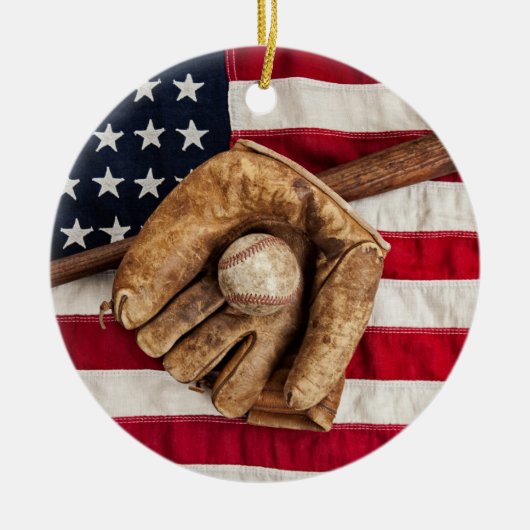  honkbal keramisch ornament (Voorkant)