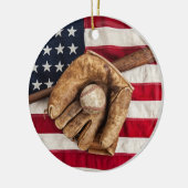  honkbal keramisch ornament (Links)