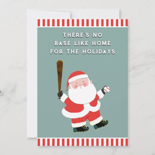 Honkbal Kerst Kaarten (Voorkant)