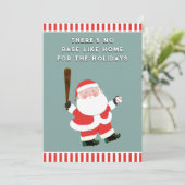 Honkbal Kerst Kaarten (Staand voorkant)