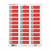 Honkbal Kerst Label (Full Sheet)