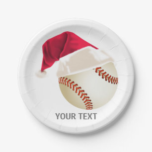 honkbal kerst papieren bordje