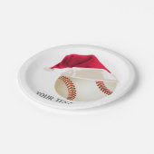 honkbal kerst papieren bordje (Gekanteld)