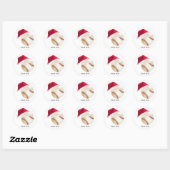 honkbal kerst ronde sticker (Vel)