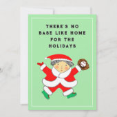 Honkbal Kerst Vakantie Kaart (Voorkant)