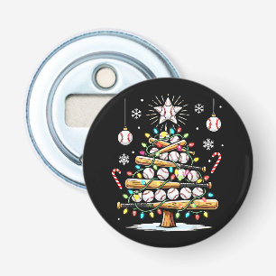 Honkbal Kerstboom Button Flesopener