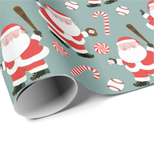 Honkbal kerstcadeau inpakpapier