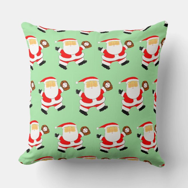 Honkbal Kerstcadeau Kussen (Voorkant)