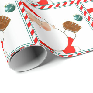 Honkbal kerstcadeaus verpakkings papier
