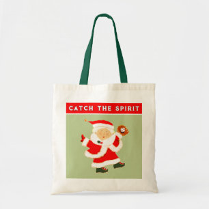 Honkbal kerstcadeautas tote bag