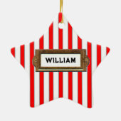 Honkbal Kerstman Keramisch Ornament (Achterkant)