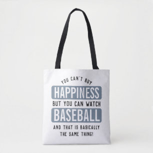 Honkbal kijken is geluk grappig honkbal draagtas