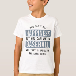Honkbal kijken is geluk grappig honkbal t-shirt