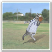 Honkbal Kitten Wildcats Sticker (Voorkant)