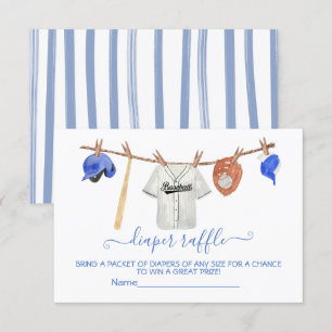 Honkbal Klerenlijn Baby Shower Luierspel kaart