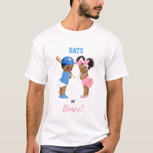 Honkbal knuppels bogen baby's jongen meisje geslac t-shirt