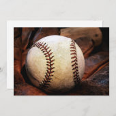Honkbal Kunst Uitnodigingen (Voorkant / Achterkant)