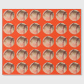 Honkbal Kunstwerk Rode Inpakpapier (Vlak)