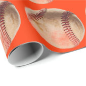 Honkbal Kunstwerk Rood Inpakpapier (Rol Hoek)