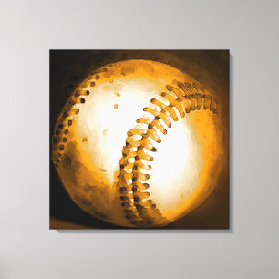 Honkbal Kunstwerk Verpakt Canvas Afdruk
