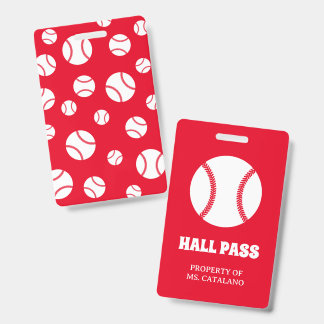 honkbal Leraar Hal Pas schoolkleuren Badge