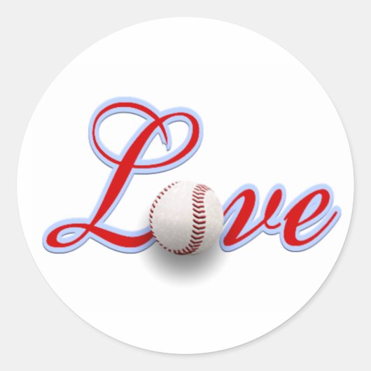 Honkbal Liefde Geschenk Sticker (Voorkant)