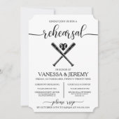 Honkbal Liefde Repetitie Diner Uitnodiging (Voorkant)