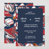 Honkbal liefde sport thema bruiloft uitnodigingen (Voorkant / Achterkant)