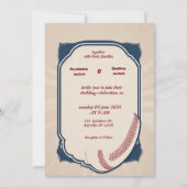 Honkbal liefde sport Thema Trouw Uitnodigingen (Voorkant)