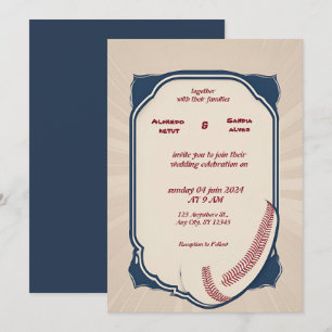 Honkbal liefde sport Thema Trouw Uitnodigingen