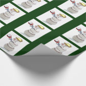 Honkbal Liefhebbers Kerstmis Cadeaupapier (Hoek)