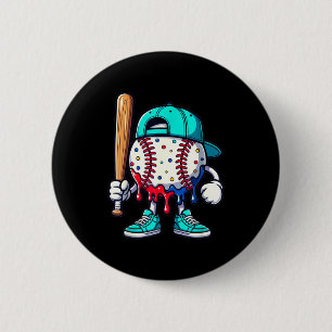 Honkbal Lifestyle 101 Kleding Jeugd Drip Honkbal Ronde Button 5,7 Cm