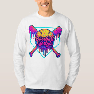 Honkbal Lifestyle Kleding Jeugd Honkbal Drip Ijs T-shirt