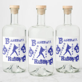 Honkbal Likeurfles Etiket