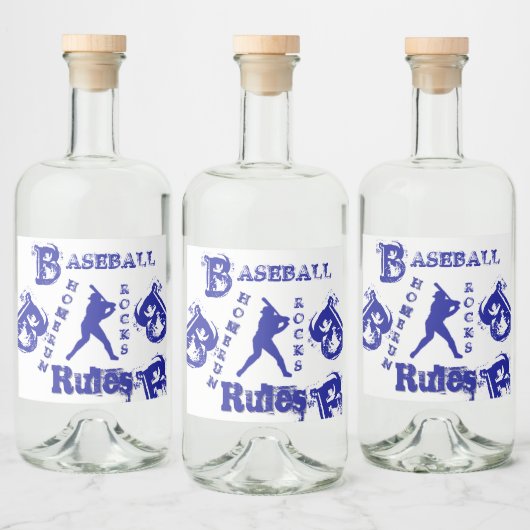 Honkbal Likeurfles Etiket (Flessen)