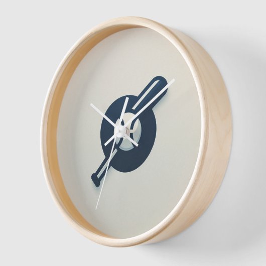 Honkbal Logo Wall Clock (Hoek)