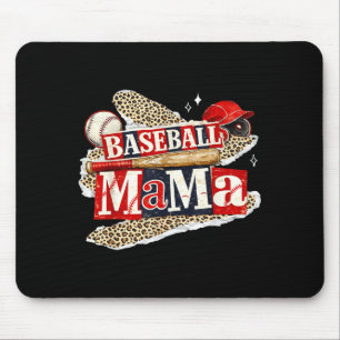 Honkbal mama luipaard wedstrijd dag honkbal seizoe muismat