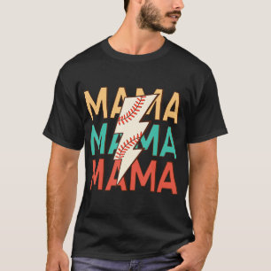 Honkbal Mama Moeder Leven Kostuum juichen Moeder v T-shirt