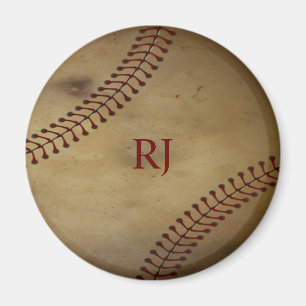  honkbal met monogram magneet