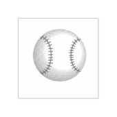 Honkbal met steken 	rubberstempel (Afrduk)