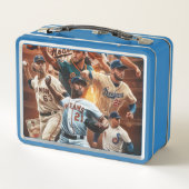 Honkbal Metal Lunchbox (Achterkant)
