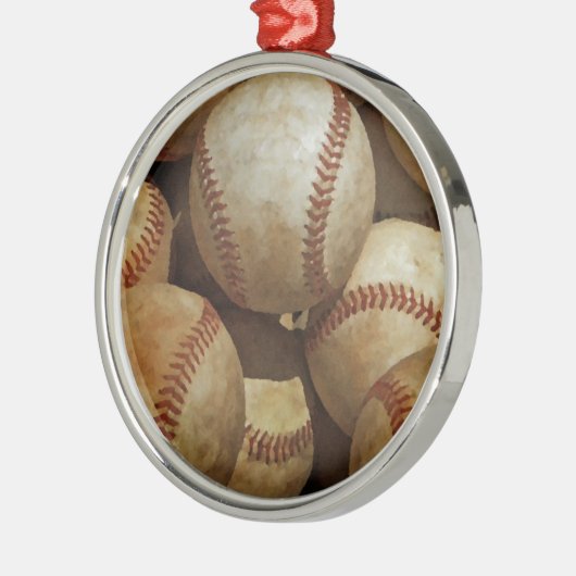 Honkbal Metalen Ornament (Links)