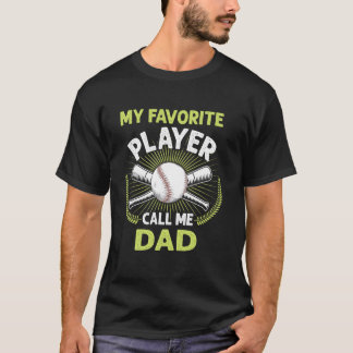 Honkbal Mijn favoriete speler Noem me pa XM T-shirt