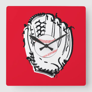 Honkbal Mit Gift Vierkante Klok