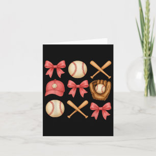 Honkbal Moeder Coquette Moederdag Vrouwen Meisjes Kaart