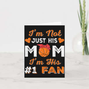 Honkbal Moeder Ik Ben Zijn 1 Fan Moederdag Vrouwen Kaart