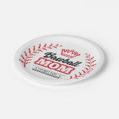 Honkbal moeder Shirt de beste ooit Crown Papieren Bordje (Gekanteld)