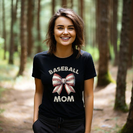 Honkbal Mom Bow T-shirt